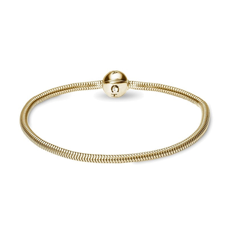 Christina Jewelry & Watches armbånd i forgyldt sølv til charms, 16–21 cm